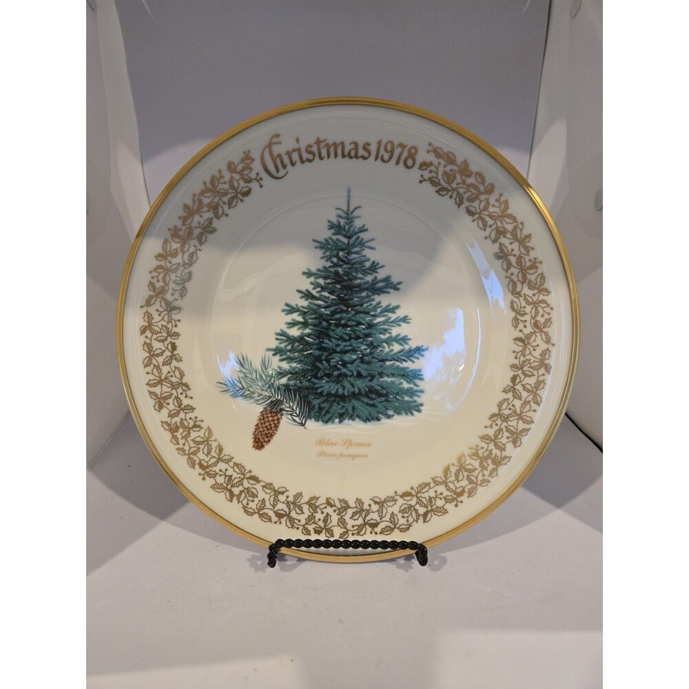 Vintage 1978 Lenox Blue Spruce Christmas Tree Commemorative Issue Plate Wall